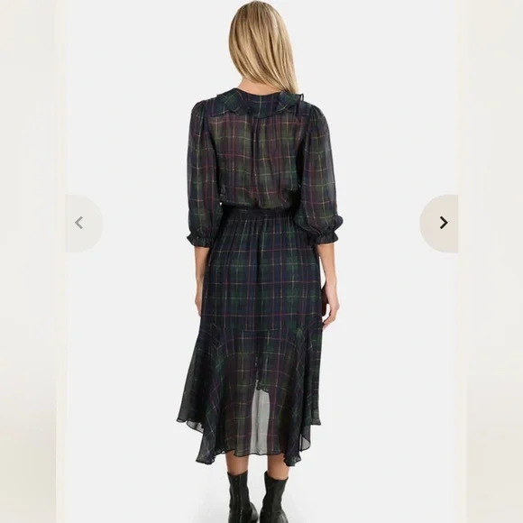 Revolve ICONS Swiss Dot Flamenco Wrap Dress - Picture 8 of 14